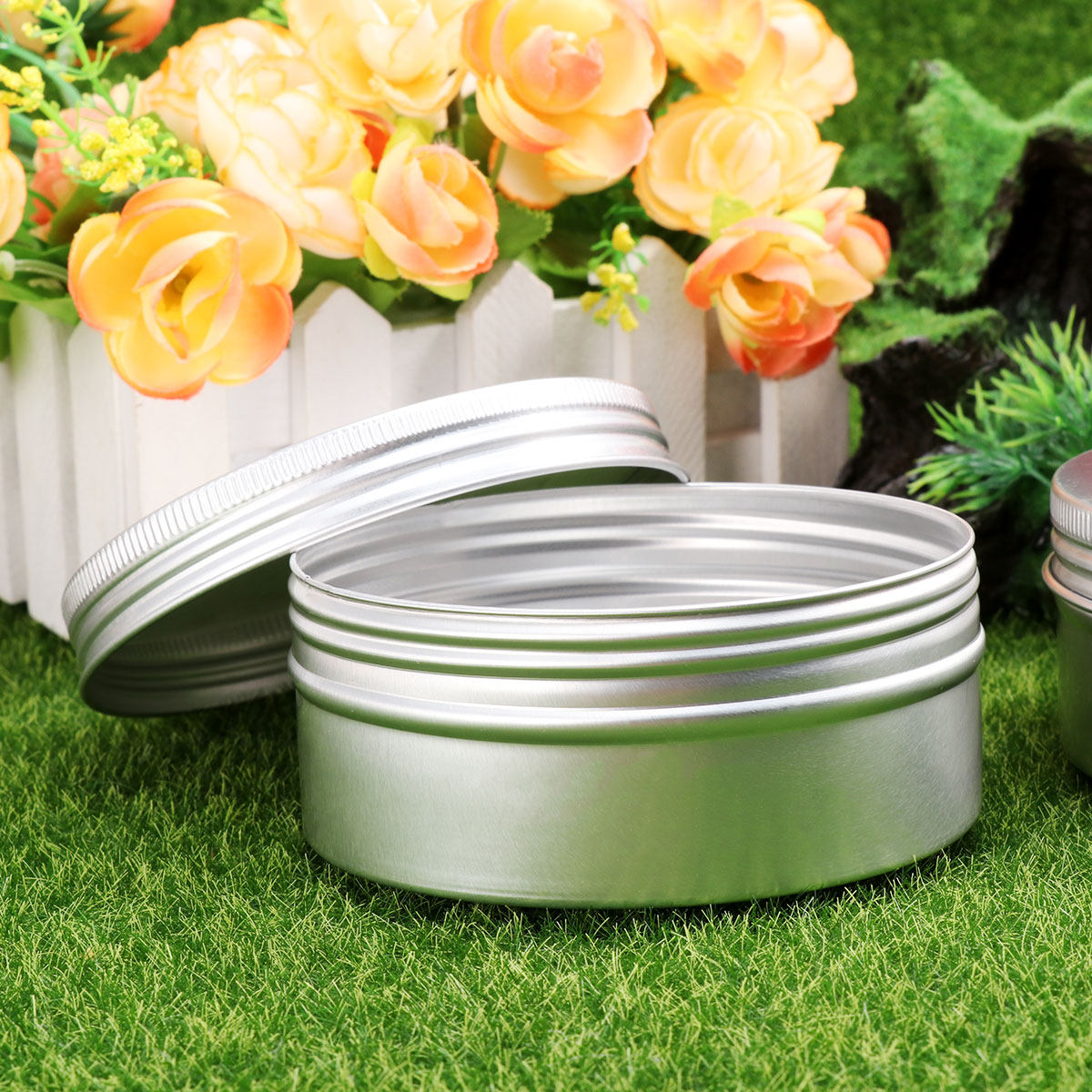 Tin Container Lid - 10 unidades de recipientes de amostra